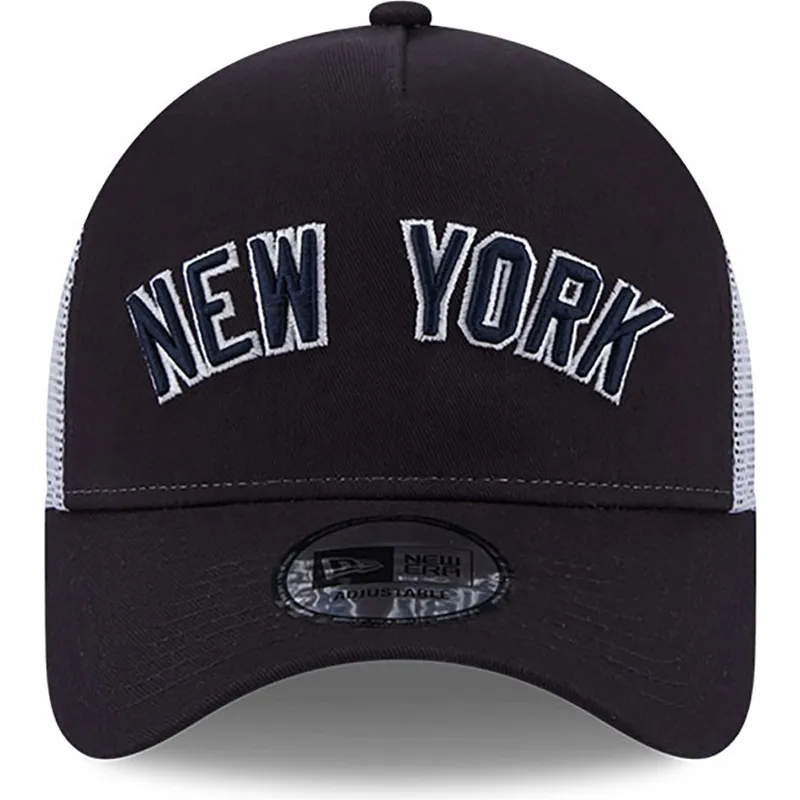 shapka-izvita-traker-tmnosin-snapbek-a-frame-team-script-na-new-york-yankees-mlb-ot-new-era