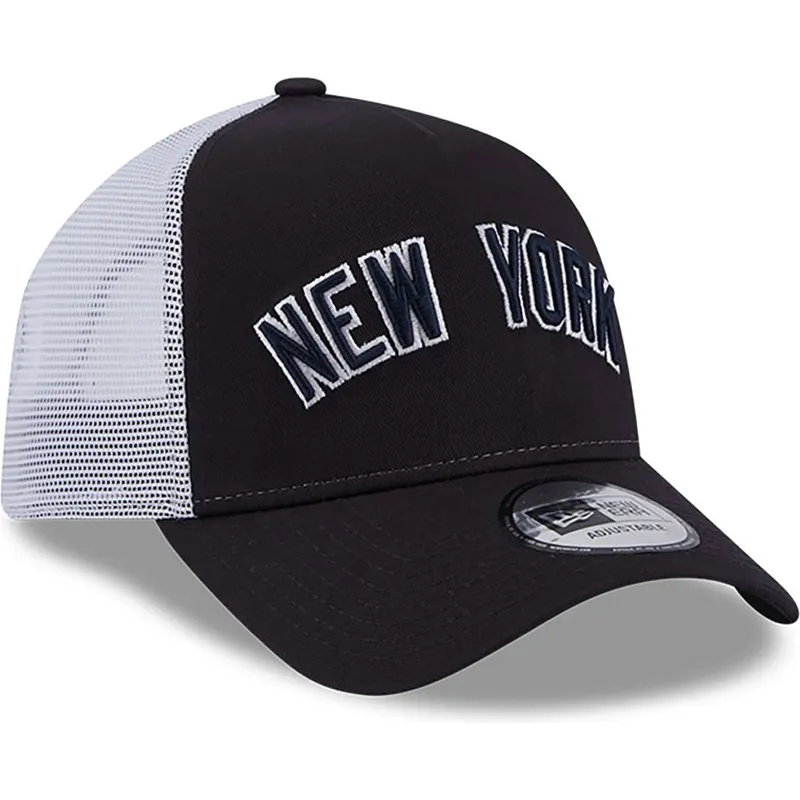 shapka-izvita-traker-tmnosin-snapbek-a-frame-team-script-na-new-york-yankees-mlb-ot-new-era