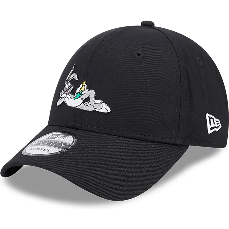 shapka-izvita-cherna-reguliruem-9forty-na-bugs-bunny-looney-tunes-ot-new-era