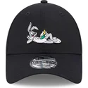 new-era-curved-brim-9forty-looney-tunes-bugs-bunny-black-adjustable-cap