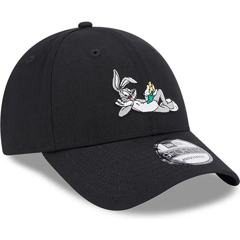 shapka-izvita-cherna-reguliruem-9forty-na-bugs-bunny-looney-tunes-ot-new-era