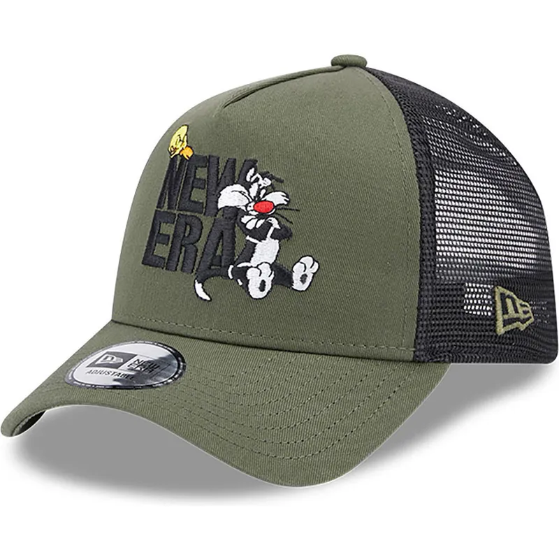 shapka-izvita-traker-zelena-snapbek-a-frame-na-piolin-silvestre-looney-tunes-ot-new-era