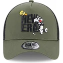 shapka-izvita-traker-zelena-snapbek-a-frame-na-piolin-silvestre-looney-tunes-ot-new-era