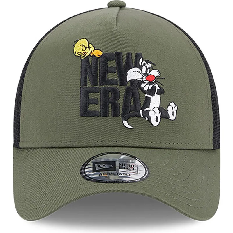 shapka-izvita-traker-zelena-snapbek-a-frame-na-piolin-silvestre-looney-tunes-ot-new-era