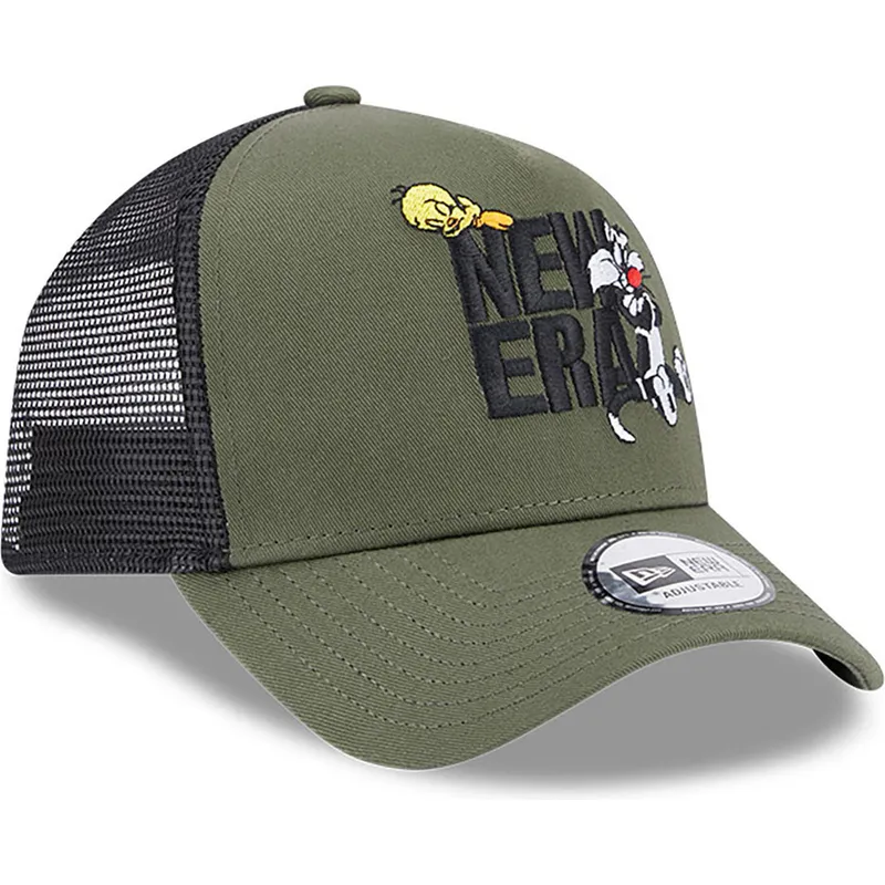 shapka-izvita-traker-zelena-snapbek-a-frame-na-piolin-silvestre-looney-tunes-ot-new-era