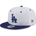 shapka-ploska-sinya-snapbek-9fifty-white-crown-patch-na-los-angeles-dodgers-mlb-ot-new-era