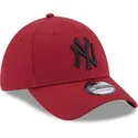 shapka-izvita-chervena-prilepnala-39thirty-comfort-na-new-york-yankees-mlb-ot-new-era