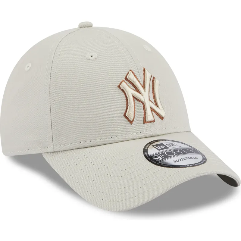 shapka-izvita-bezhov-reguliruem-9forty-team-outline-na-new-york-yankees-mlb-ot-new-era