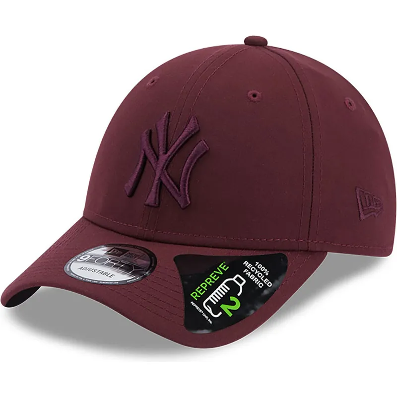 shapka-izvita-chervena-reguliruem-9forty-repreve-na-new-york-yankees-mlb-ot-new-era