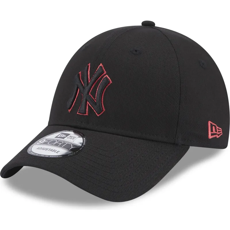 shapka-izvita-cherna-reguliruema-9forty-team-outline-na-new-york-yankees-mlb-ot-new-era