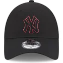 shapka-izvita-cherna-reguliruema-9forty-team-outline-na-new-york-yankees-mlb-ot-new-era