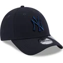 new-era-mlb-new-york-yankees-9forty-repreve-verstellbare-dunkelblaue-kappe-mit-dunkelblauem-logo