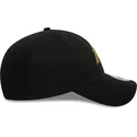 schwarze-verstellbare-9forty-kappe-mit-gebogenem-schirm-und-metallic-emblem-der-los-angeles-lakers-nba-von-new-era
