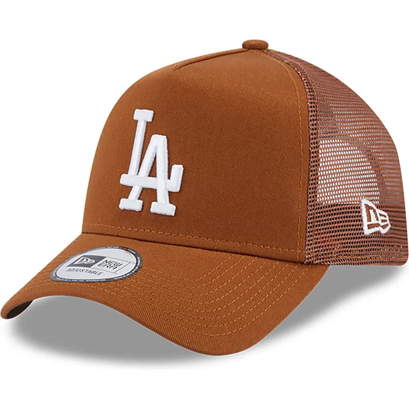shapka-izvita-traker-kafyav-snapbek-a-frame-league-essential-na-los-angeles-dodgers-mlb-ot-new-era
