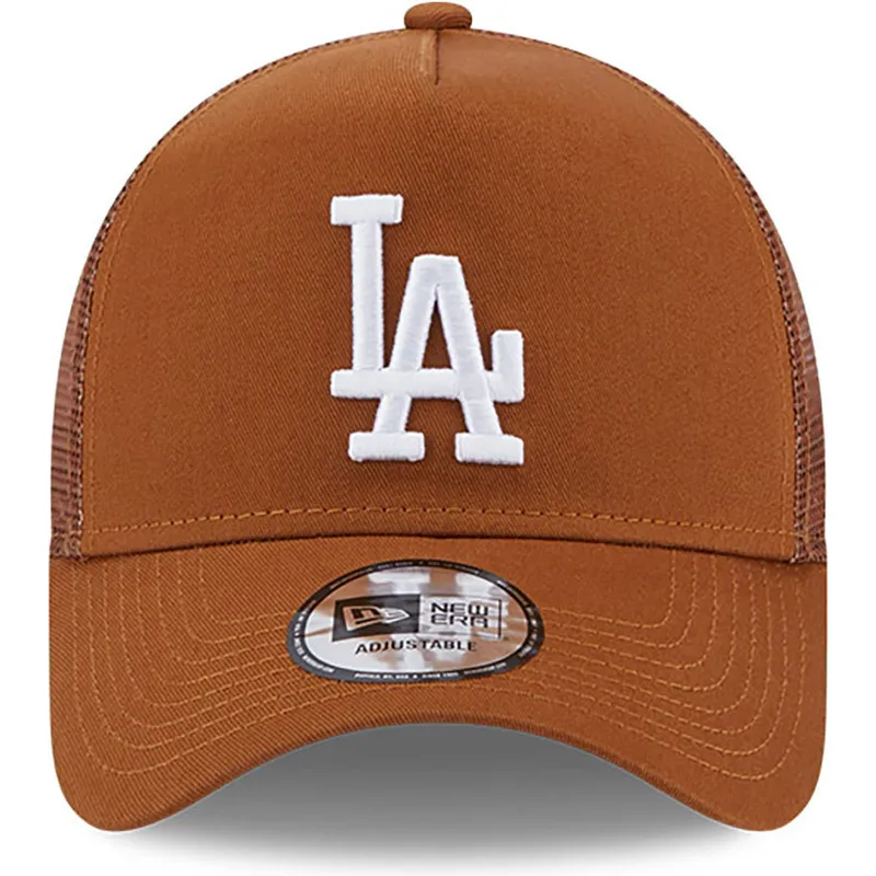 shapka-izvita-traker-kafyav-snapbek-a-frame-league-essential-na-los-angeles-dodgers-mlb-ot-new-era