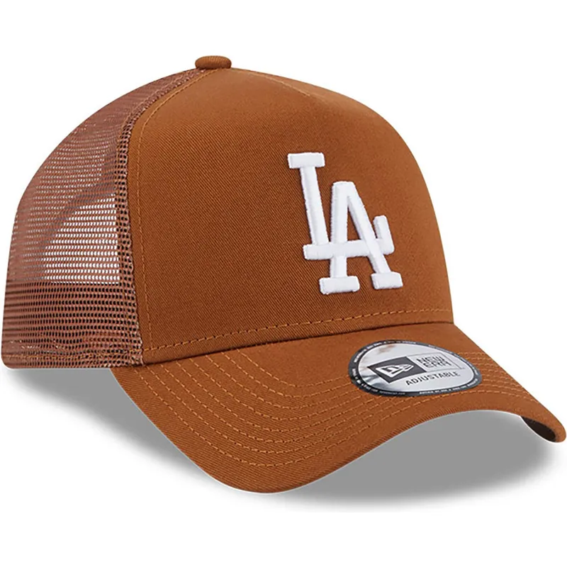 shapka-izvita-traker-kafyav-snapbek-a-frame-league-essential-na-los-angeles-dodgers-mlb-ot-new-era