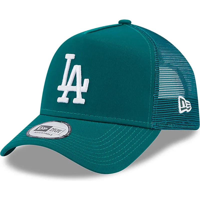 shapka-izvita-traker-zelena-snapbek-a-frame-league-essential-na-los-angeles-dodgers-mlb-ot-new-era