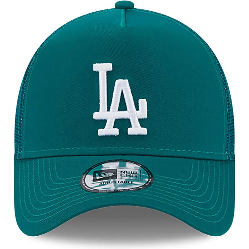 shapka-izvita-traker-zelena-snapbek-a-frame-league-essential-na-los-angeles-dodgers-mlb-ot-new-era