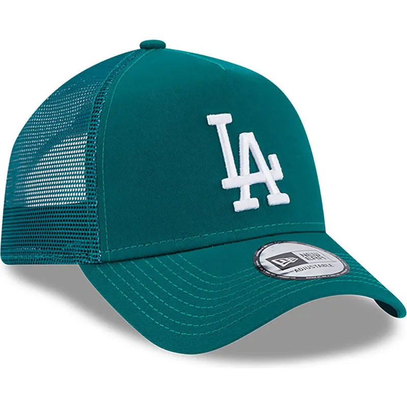 shapka-izvita-traker-zelena-snapbek-a-frame-league-essential-na-los-angeles-dodgers-mlb-ot-new-era