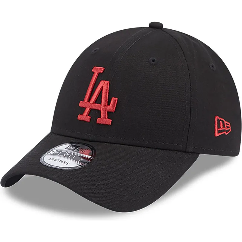 shapka-izvita-cherna-reguliruem-9forty-league-essential-na-los-angeles-dodgers-mlb-ot-new-era