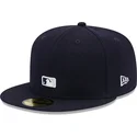 new-era-mlb-new-york-yankees-59fifty-reverse-logo-navyblaue-fitted-kappe