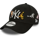 shapka-izvita-cherna-reguliruem-9forty-koi-fish-na-new-york-yankees-mlb-ot-new-era