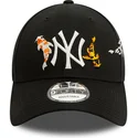 shapka-izvita-cherna-reguliruem-9forty-koi-fish-na-new-york-yankees-mlb-ot-new-era