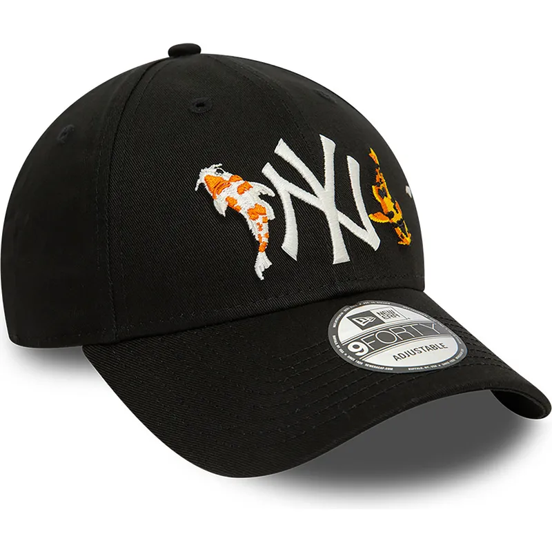 shapka-izvita-cherna-reguliruem-9forty-koi-fish-na-new-york-yankees-mlb-ot-new-era