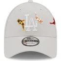 shapka-izvita-bezhov-reguliruem-9forty-koi-fish-na-los-angeles-dodgers-mlb-ot-new-era