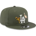 shapka-ploska-zelena-snapbek-9fifty-koi-fish-na-los-angeles-dodgers-mlb-ot-new-era