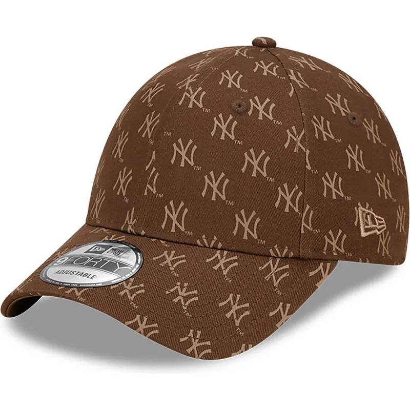 shapka-izvita-kafyav-reguliruem-9forty-monogram-na-new-york-yankees-mlb-ot-new-era
