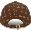 shapka-izvita-kafyav-reguliruem-9forty-monogram-na-new-york-yankees-mlb-ot-new-era