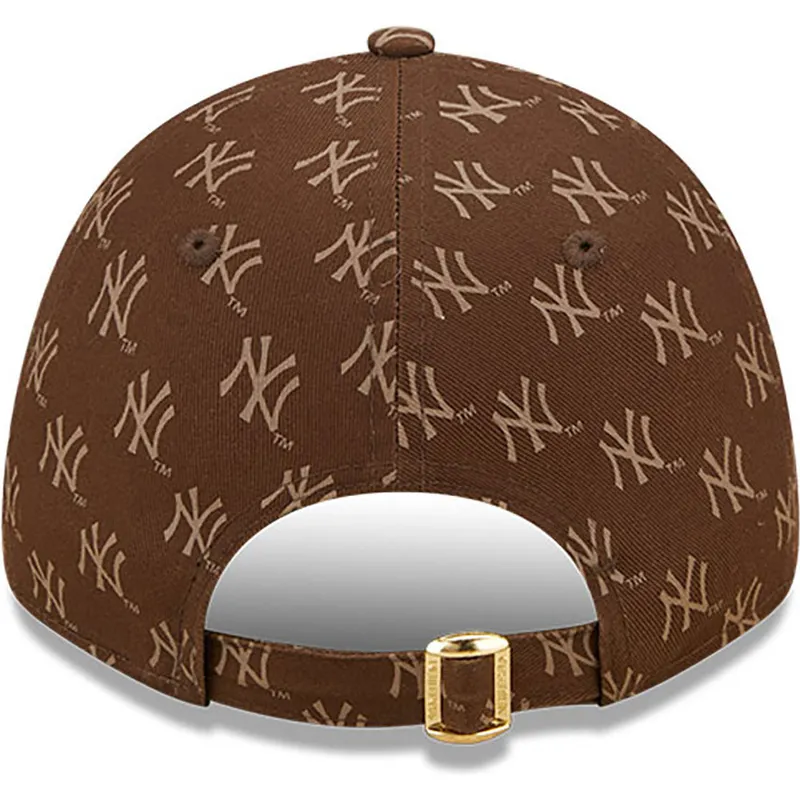 shapka-izvita-kafyav-reguliruem-9forty-monogram-na-new-york-yankees-mlb-ot-new-era