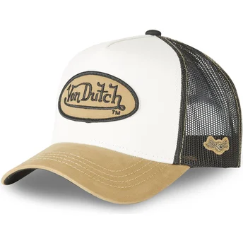 Hvid, sort og brun CLA trucker-kasket fra Von Dutch