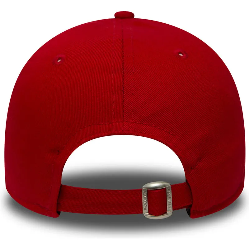 shapka-izvita-chervena-reguliruem-za-deca-9forty-essential-na-new-york-yankees-mlb-ot-new-era