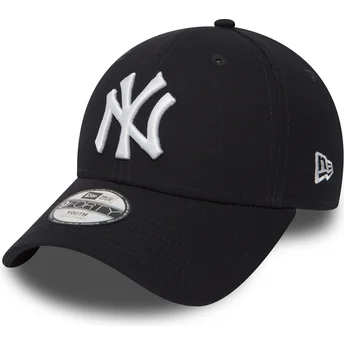 Шапка извита тъмносин регулируема за деца 9FORTY Essential на New York Yankees MLB от New Era