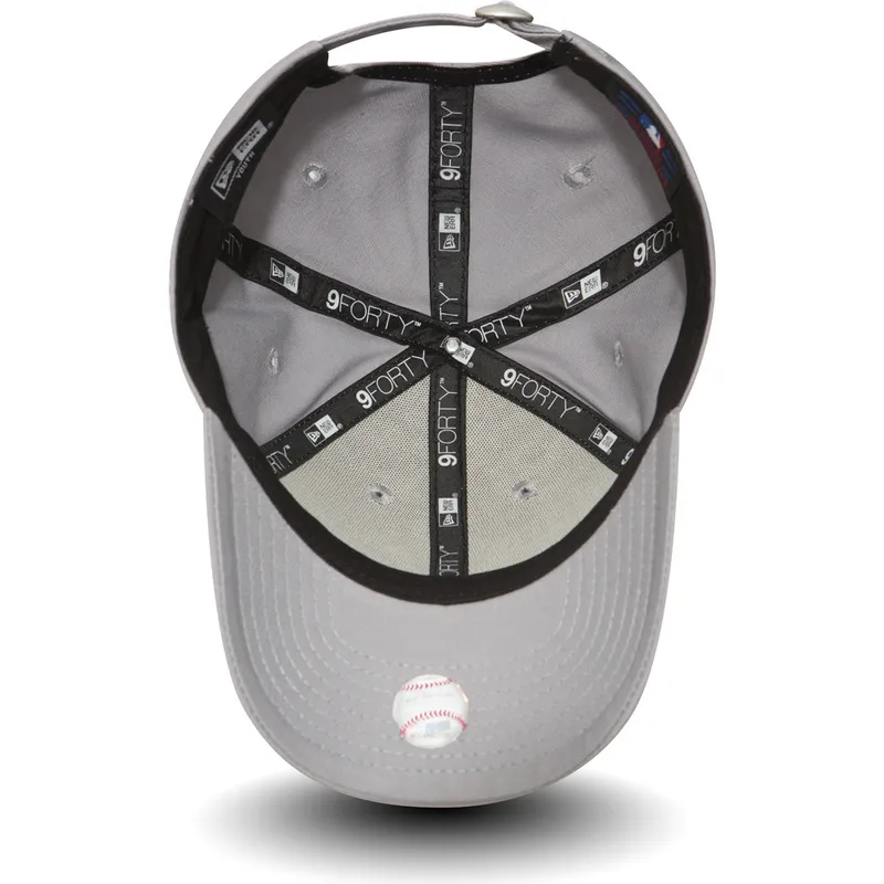 graue-gebogene-verstellbare-kappe-fur-kinder-9forty-essential-von-new-york-yankees-mlb-von-new-era