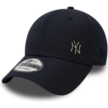 Тъмносиня извита регулируема шапка 9FORTY Flawless Logo на New York Yankees MLB от New Era