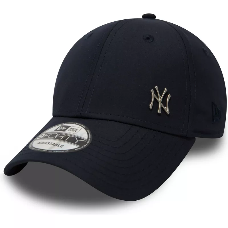 new-era-curved-brim-9forty-flawless-logo-new-york-yankees-mlb-adjustable-cap-marineblau
