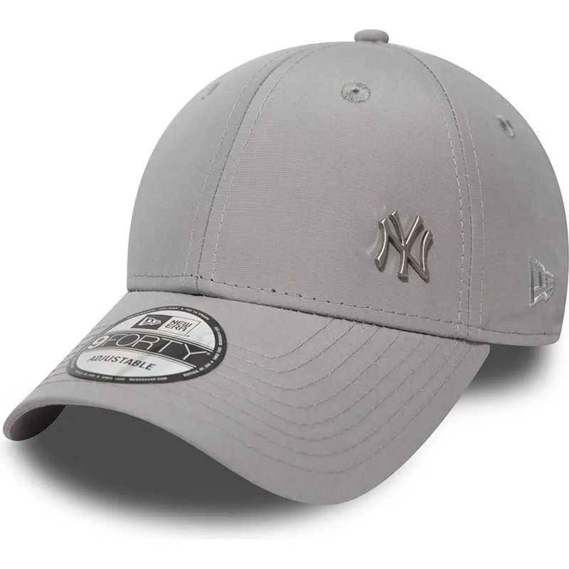 gra-justerbar-kurvet-kasket-9forty-flawless-logo-fra-new-york-yankees-mlb-fra-new-era