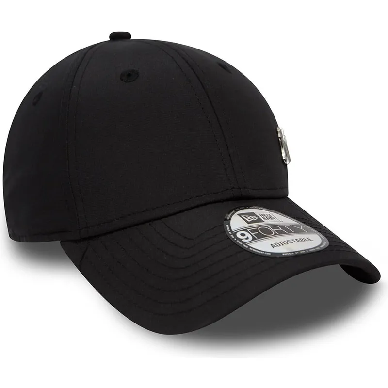 sort-justerbar-curved-kasket-9forty-flawless-logo-fra-new-york-yankees-mlb-fra-new-era