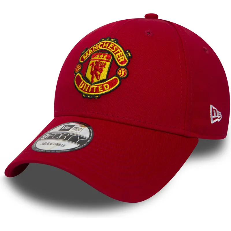 shapka-izvita-chervena-reguliruem-9forty-essential-na-manchester-united-football-club-premier-league-ot-new-era