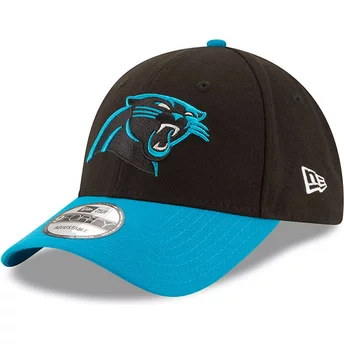 New Era Curved Brim 9FORTY The League Carolina Panthers NFL Adjustable Cap schwarz und blau