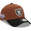 las-vegas-raiders-nfl-new-era-9forty-a-frame-harvest-snapback-kappe-in-braun-und-schwarz