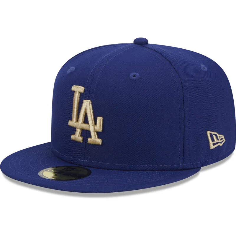 shapka-ploska-sinya-prilepnala-59fifty-laurel-sidepatch-na-los-angeles-dodgers-mlb-ot-new-era