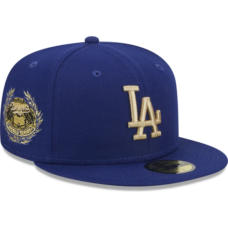 shapka-ploska-sinya-prilepnala-59fifty-laurel-sidepatch-na-los-angeles-dodgers-mlb-ot-new-era