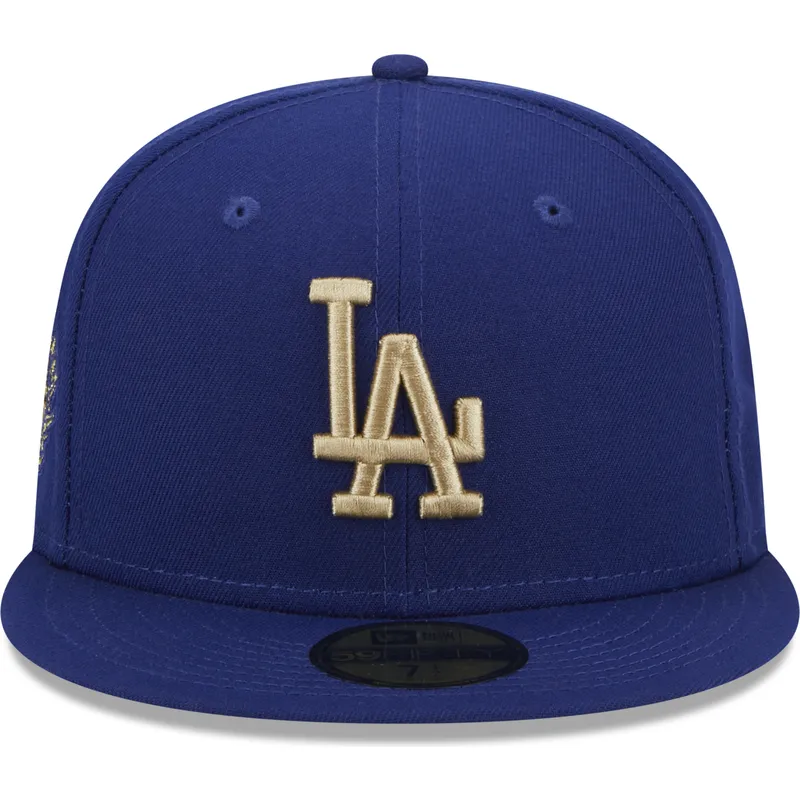shapka-ploska-sinya-prilepnala-59fifty-laurel-sidepatch-na-los-angeles-dodgers-mlb-ot-new-era