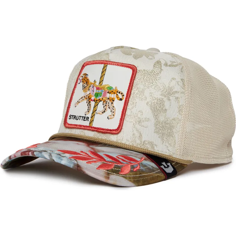 shapka-izvita-traker-bezhov-snapbek-multicolor-strutter-quid-glorier-carousel-the-farm-ot-goorin-bros