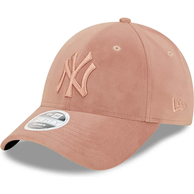 shapka-izvita-roza-reguliruem-9forty-velour-na-new-york-yankees-mlb-ot-new-era