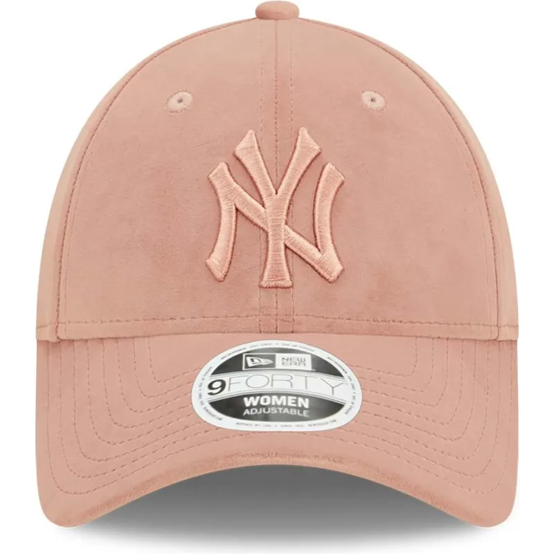 shapka-izvita-roza-reguliruem-9forty-velour-na-new-york-yankees-mlb-ot-new-era
